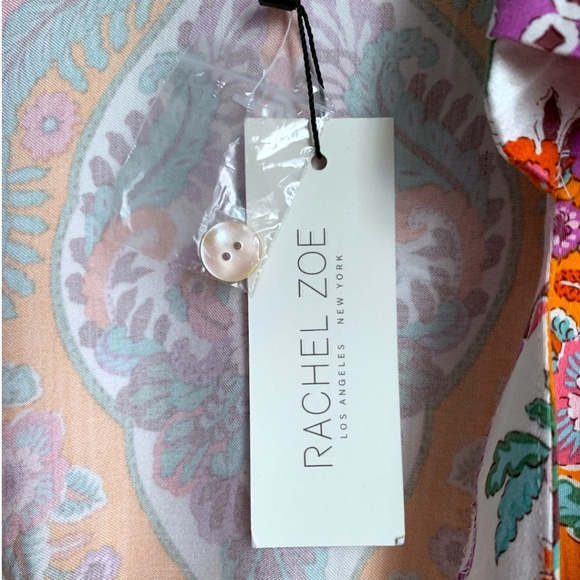 NWT Rachel Zoe Women's Top Size Small Elastic Waist Wrap Front Shirt Blouse - Picture 6 of 7